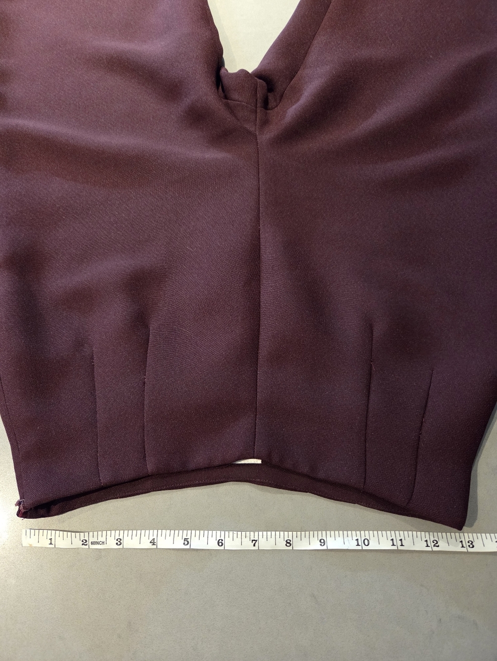 High-Waist Wide-Leg Pants in Deep Plum - Picture 4 of 8